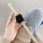 악어 무늬 가죽 교체 스트랩 시계줄, Apple Watch 시리즈 7 41mm / & 6 & SE & 5 & 4 40mm용, Apple Watch 시리즈 7 45mm / & 6 & SE & 5 & 4 44mm용