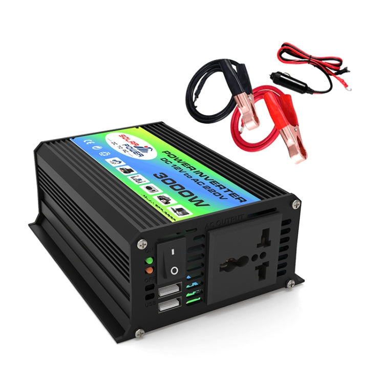 Tang I Generation 12V to 220V 3000W Intelligent Car Power Inverter with Dual USB, 12V to 220V