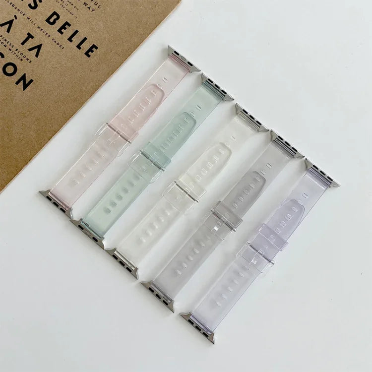 애플 워치 시리즈용 라이트 TPU 변색 교체 밴드, 7 45mm / 6 & SE & 5 & 4 44mm / 3 & 2 & 1 42mm, 7 41mm / 6 & SE & 5 & 4 40mm / 3 & 2 & 1 38mm