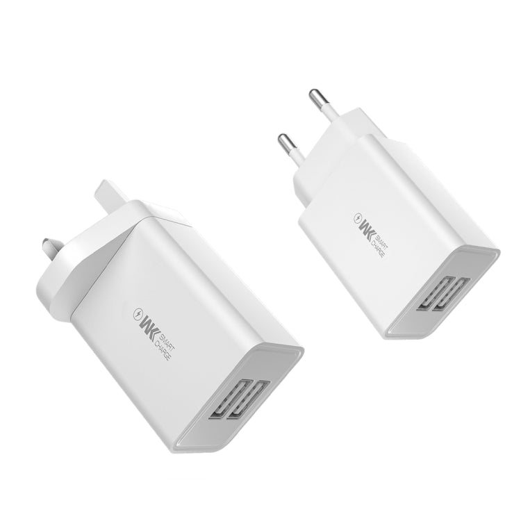 WK WP-U56 2A 듀얼 USB 고속 충전 여행용 충전기 전원 어댑터, EU 플러그