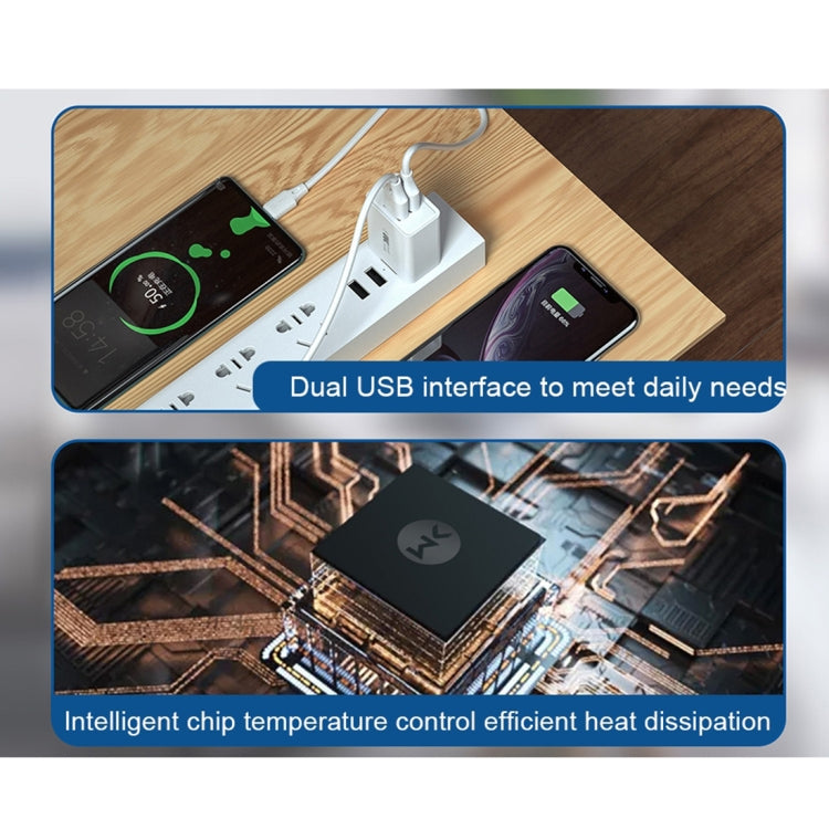 WK WP-U56 2A 듀얼 USB 고속 충전 여행용 충전기 전원 어댑터, EU 플러그