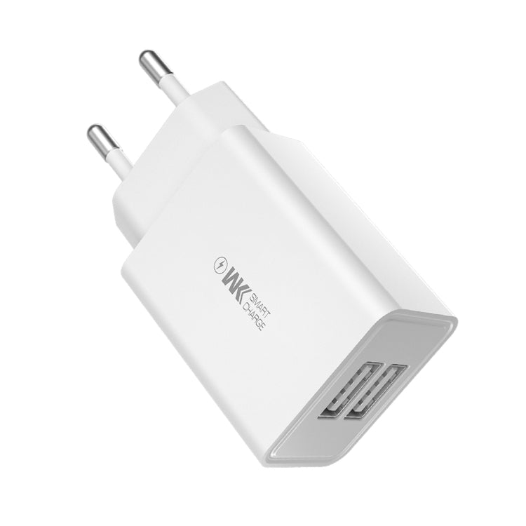 WK WP-U56 2A 듀얼 USB 고속 충전 여행용 충전기 전원 어댑터, EU 플러그
