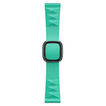 애플 워치 시리즈 6 & SE & 5 & 4 44mm / 3 & 2 & 1 42mm용 모던 스타일 실리콘 교체 스트랩 밴드, 블랙 버클, 로즈 골드 버클, 실버 버클
