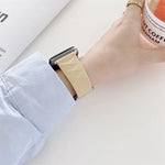 애플 워치 시리즈 6 & SE & 5 & 4 44mm / 3 & 2 & 1 42mm용 모던 스타일 실리콘 교체 스트랩 밴드, 블랙 버클, 로즈 골드 버클, 실버 버클
