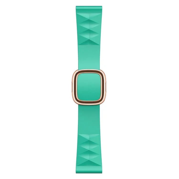 애플 워치 시리즈 6 & SE & 5 & 4 44mm / 3 & 2 & 1 42mm용 모던 스타일 실리콘 교체 스트랩 밴드, 블랙 버클, 로즈 골드 버클, 실버 버클
