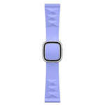 애플 워치 시리즈 6 & SE & 5 & 4 44mm / 3 & 2 & 1 42mm용 모던 스타일 실리콘 교체 스트랩 밴드, 블랙 버클, 로즈 골드 버클, 실버 버클