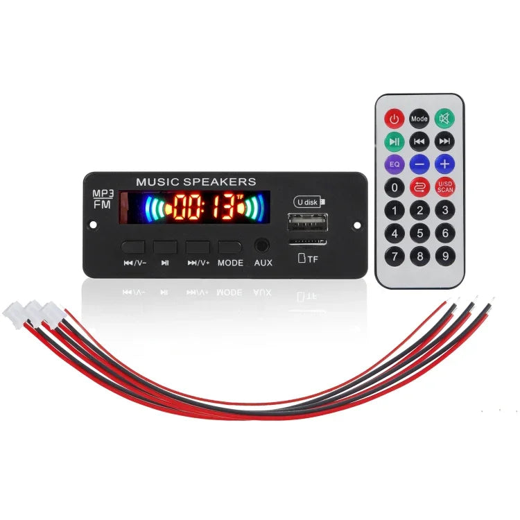JX-808BT 자동차 12V 오디오 MP3 플레이어 디코더 보드 FM 라디오 USB, 블루투스 / 리모컨 / 녹음 포함, JX-808BT