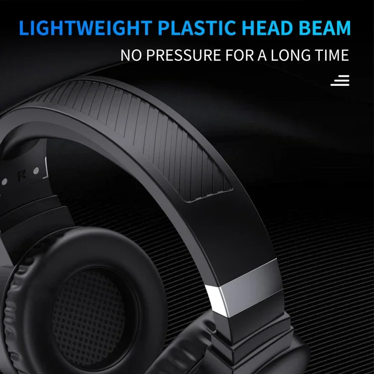 HXSJ F16 3.5mm + USB 포트 RGB 라이트 스테레오 게이밍 헤드셋 마이크 포함