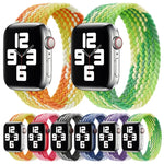 싱글 루프 직조 나일론 교체용 시계줄, 사이즈: M 145mm, Apple Watch 시리즈 6 & SE & 5 & 4 40mm / 3 & 2 & 1 38mm용, M 145mm 40mm / 38 mm