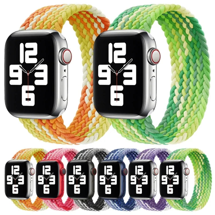 싱글 루프 직조 나일론 교체용 시계줄, 사이즈: M 145mm, Apple Watch 시리즈 6 & SE & 5 & 4 40mm / 3 & 2 & 1 38mm용, M 145mm 40mm / 38 mm