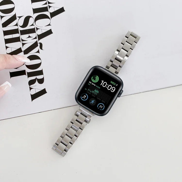 세 알갱이 스틸 교체용 스트랩 시계줄, Apple Watch 시리즈 7 41mm / & 6 & SE & 5 & 4 40mm용, Apple Watch 시리즈 7 45mm / & 6 & SE & 5 & 4 44mm용