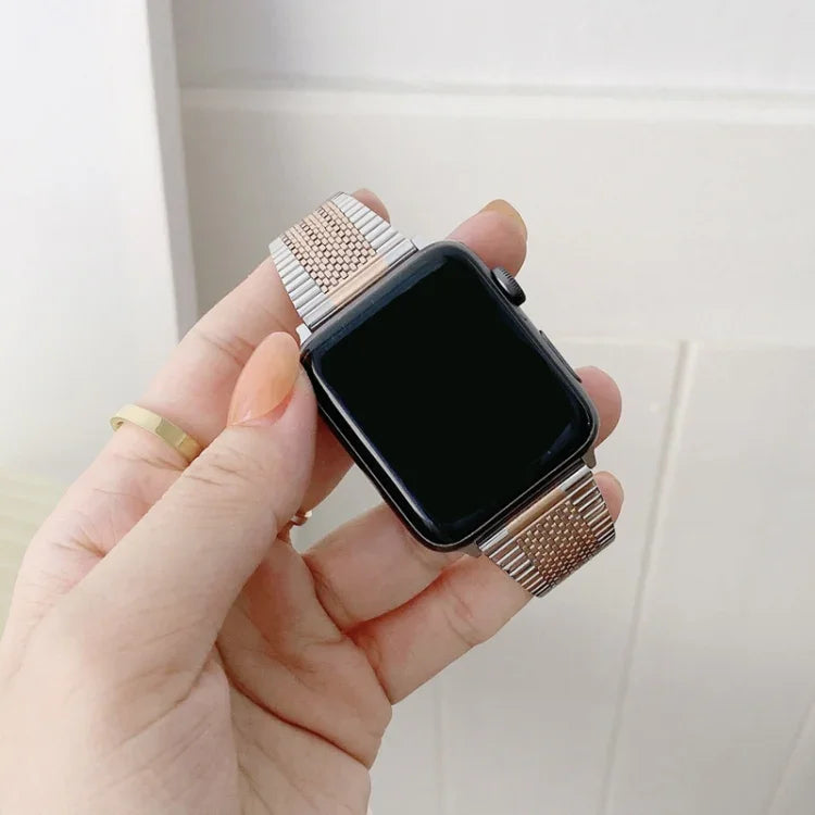 작은 손목 스틸 교체용 스트랩 시계줄, Apple Watch 시리즈 7 41mm / & 6 & SE & 5 & 4 40mm용, Apple Watch 시리즈 7 45mm / & 6 & SE & 5 & 4 44mm용