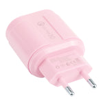 13-222 QC3.0 USB + 2.1A 듀얼 USB 포트 마카롱 여행용 충전기, EU 플러그, US 플러그