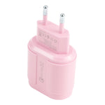 13-222 QC3.0 USB + 2.1A 듀얼 USB 포트 마카롱 여행용 충전기, EU 플러그, US 플러그
