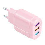 13-222 QC3.0 USB + 2.1A 듀얼 USB 포트 마카롱 여행용 충전기, EU 플러그, US 플러그