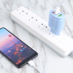 13-222 QC3.0 USB + 2.1A 듀얼 USB 포트 마카롱 여행용 충전기, EU 플러그, US 플러그
