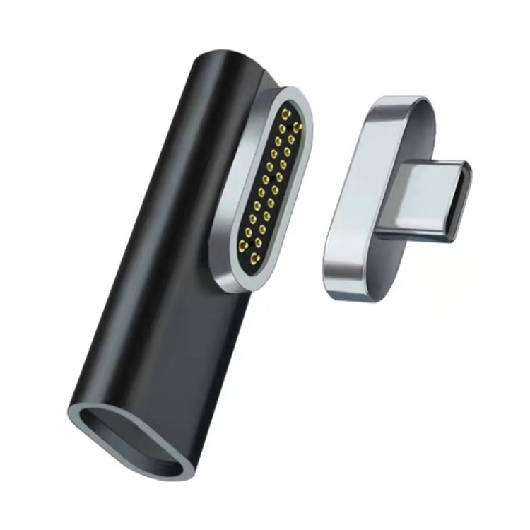 100W USB-C / 타입-C 암-20핀 마그네틱 USB-C / 타입-C 수형 엘보우 어댑터