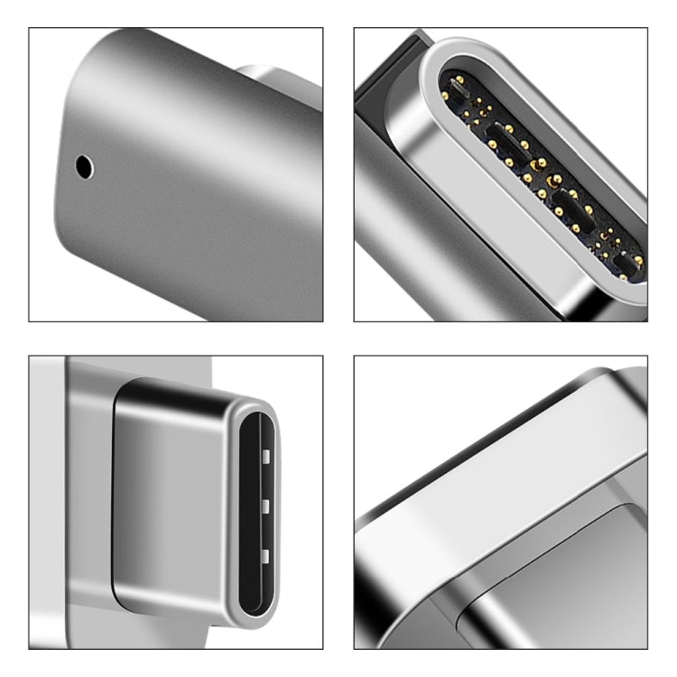 100W USB-C / 타입-C 암-20핀 마그네틱 USB-C / 타입-C 수형 엘보우 어댑터
