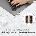 100W USB-C / 타입-C 암-20핀 마그네틱 USB-C / 타입-C 수형 엘보우 어댑터