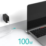 100W USB-C / 타입-C 암-20핀 마그네틱 USB-C / 타입-C 수형 엘보우 어댑터