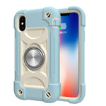 Shockproof Silicone + PC Protective Case with Dual-Ring Holder, For iPhone XS Max, For iPhone 11, For iPhone 11 Pro Max, For iPhone 12 mini