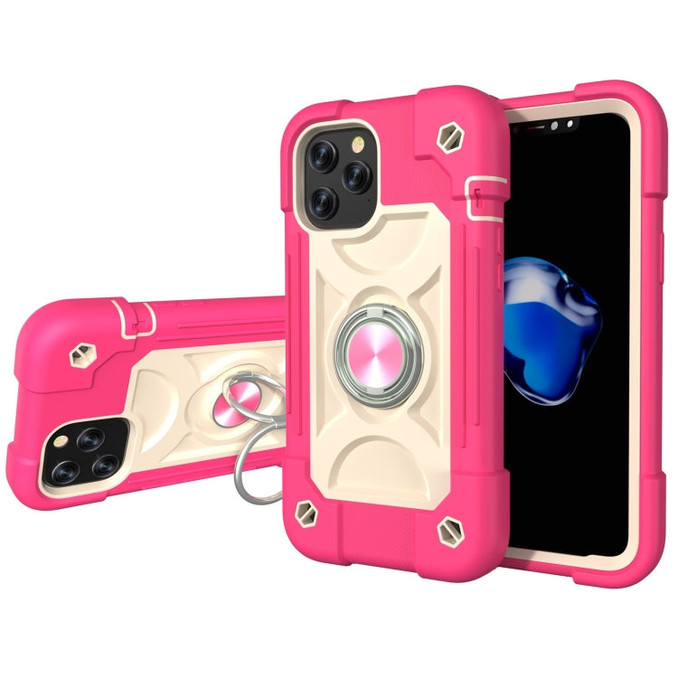 Shockproof Silicone + PC Protective Case with Dual-Ring Holder, For iPhone XS Max, For iPhone 11, For iPhone 11 Pro Max, For iPhone 12 mini