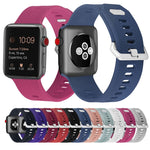 실리콘 교체 스트랩 시계줄, Apple Watch 시리즈 7 45mm / 6 & SE & 5 & 4 44mm / 3 & 2 & 1 42mm, 7 41mm / 6 & SE & 5 & 4 40mm / 3 & 2 & 1 38mm용