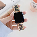 22mm 폭 세 알갱이 세라믹 스틸 교체용 스트랩 시계줄, Apple Watch 시리즈 7 41mm / 6 & SE & 5 & 4 40mm / 3 & 2 & 1 38mm용, 7 45mm / 6 & SE & 5 & 4 44mm / 3 & 2 & 1 42mm용