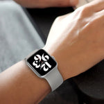 탄력성 실리콘 교체 스트랩 시계줄, Apple Watch 시리즈용, 7 45mm / 6 & SE & 5 & 4 44mm / 3 & 2 & 1 42mm