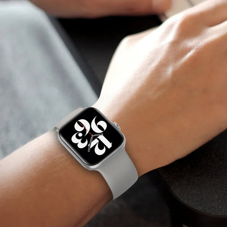 탄력성 실리콘 교체 스트랩 시계줄, Apple Watch 시리즈용, 7 45mm / 6 & SE & 5 & 4 44mm / 3 & 2 & 1 42mm