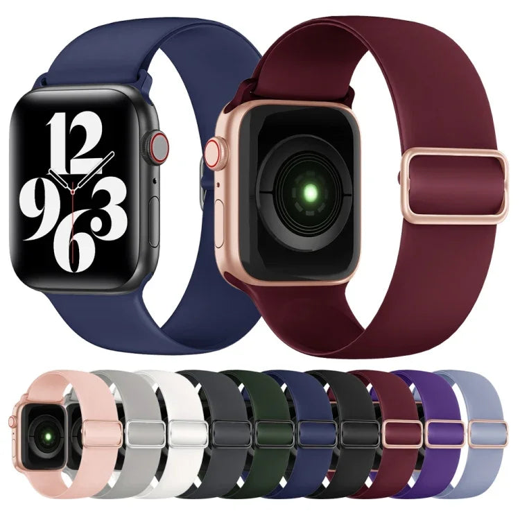 탄력성 실리콘 교체 스트랩 시계줄, Apple Watch 시리즈용, 7 45mm / 6 & SE & 5 & 4 44mm / 3 & 2 & 1 42mm