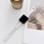 작은 손목용 8자형 역방향 버클 가죽 교체 스트랩 시계줄, Apple Watch 시리즈용, 7 41mm / 6 & SE & 5 & 4 40mm / 3 & 2 & 1 38mm, 7 45mm / 6 & SE & 5 & 4 44mm / 3 & 2 & 1 42mm