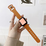 8자형 버클 복고풍 가죽 교체 스트랩 시계줄, Apple Watch 시리즈용, 7 41mm / 6 & SE & 5 & 4 40mm / 3 & 2 & 1 38mm, 7 45mm / 6 & SE & 5 & 4 44mm / 3 & 2 & 1 42mm