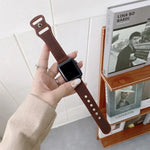 8자형 버클 복고풍 가죽 교체 스트랩 시계줄, Apple Watch 시리즈용, 7 41mm / 6 & SE & 5 & 4 40mm / 3 & 2 & 1 38mm, 7 45mm / 6 & SE & 5 & 4 44mm / 3 & 2 & 1 42mm