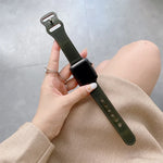 8자형 버클 복고풍 가죽 교체 스트랩 시계줄, Apple Watch 시리즈용, 7 41mm / 6 & SE & 5 & 4 40mm / 3 & 2 & 1 38mm, 7 45mm / 6 & SE & 5 & 4 44mm / 3 & 2 & 1 42mm