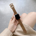 8자형 버클 복고풍 가죽 교체 스트랩 시계줄, Apple Watch 시리즈용, 7 41mm / 6 & SE & 5 & 4 40mm / 3 & 2 & 1 38mm, 7 45mm / 6 & SE & 5 & 4 44mm / 3 & 2 & 1 42mm