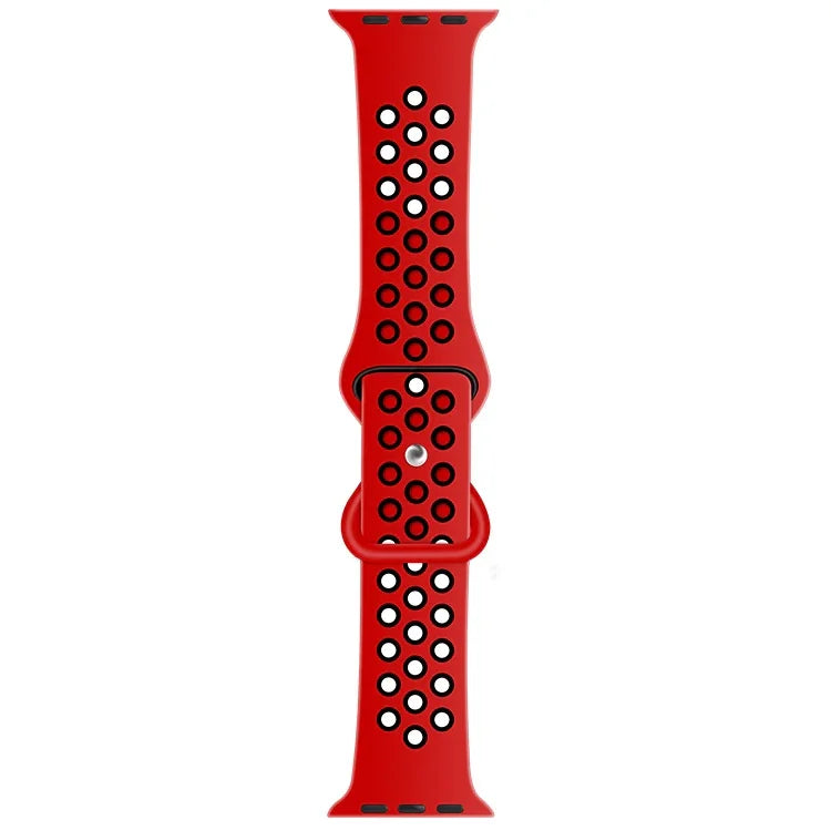 버터플라이 버클 투톤 액체 실리콘 교체 시계줄, Apple Watch 시리즈용, 7 41mm / 6 & SE & 5 & 4 40mm / 3 & 2 & 1 38mm, 7 45mm / 6 & SE & 5 & 4 44mm / 3 & 2 & 1 42mm