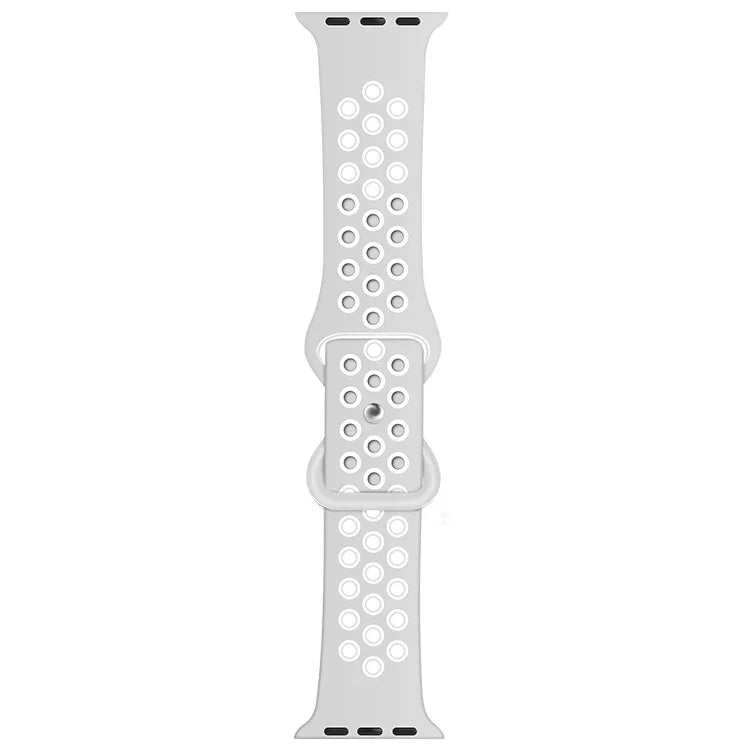 버터플라이 버클 투톤 액체 실리콘 교체 시계줄, Apple Watch 시리즈용, 7 41mm / 6 & SE & 5 & 4 40mm / 3 & 2 & 1 38mm, 7 45mm / 6 & SE & 5 & 4 44mm / 3 & 2 & 1 42mm