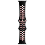버터플라이 버클 투톤 액체 실리콘 교체 시계줄, Apple Watch 시리즈용, 7 41mm / 6 & SE & 5 & 4 40mm / 3 & 2 & 1 38mm, 7 45mm / 6 & SE & 5 & 4 44mm / 3 & 2 & 1 42mm