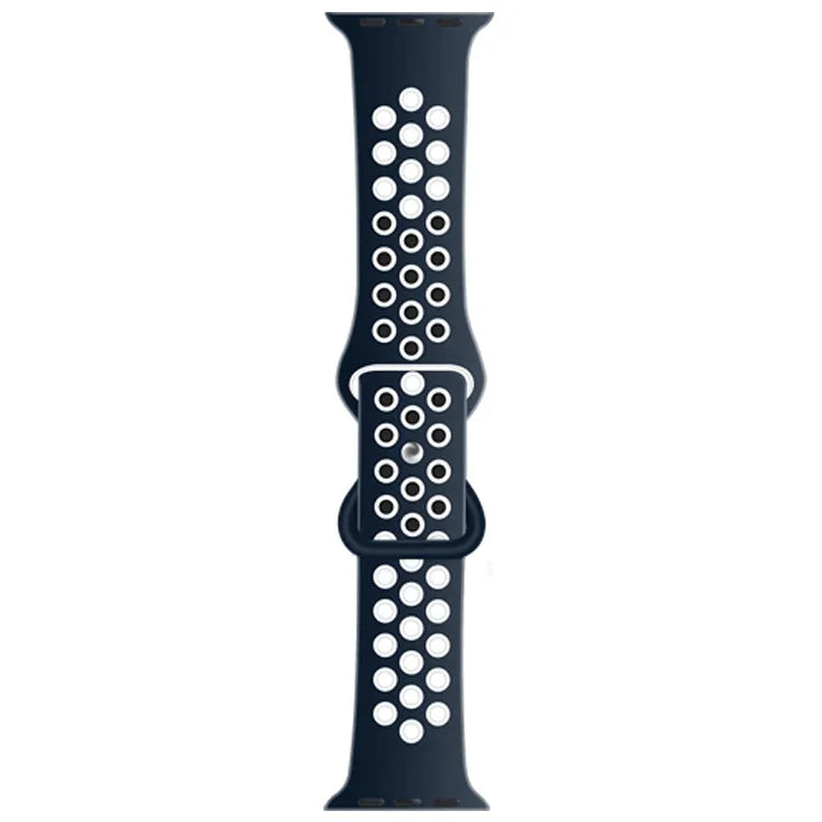 버터플라이 버클 투톤 액체 실리콘 교체 시계줄, Apple Watch 시리즈용, 7 41mm / 6 & SE & 5 & 4 40mm / 3 & 2 & 1 38mm, 7 45mm / 6 & SE & 5 & 4 44mm / 3 & 2 & 1 42mm