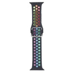 금속 버클 실리콘 교체 시계줄, Apple Watch 시리즈용, 7 41mm / 6 & SE & 5 & 4 40mm / 3 & 2 & 1 38mm, 7 45mm / 6 & SE & 5 & 4 44mm / 3 & 2 & 1 42mm