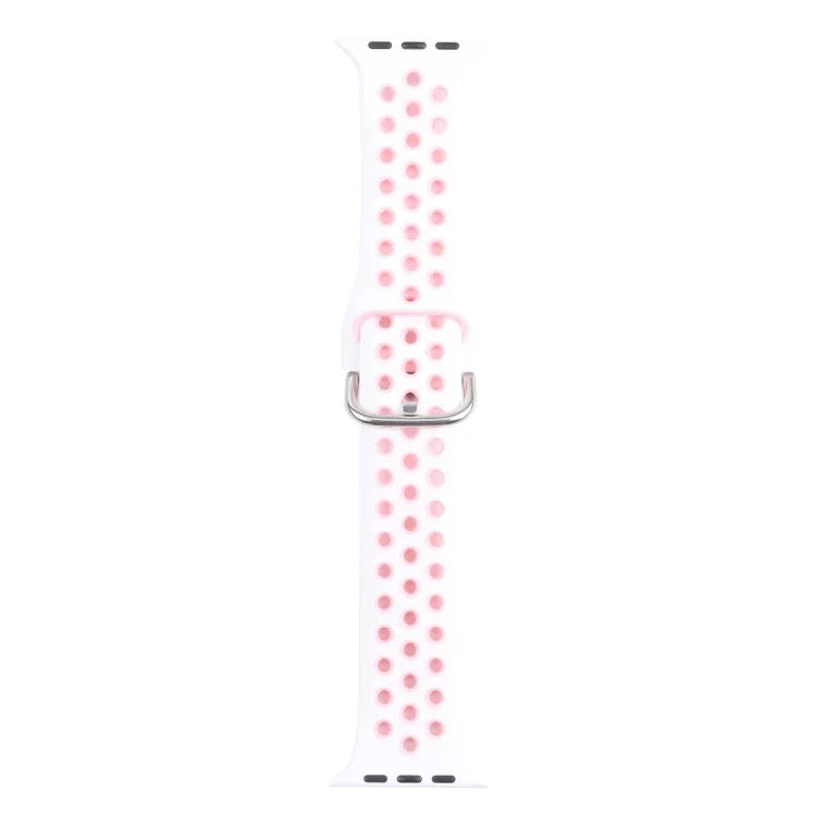 금속 버클 실리콘 교체 시계줄, Apple Watch 시리즈용, 7 41mm / 6 & SE & 5 & 4 40mm / 3 & 2 & 1 38mm, 7 45mm / 6 & SE & 5 & 4 44mm / 3 & 2 & 1 42mm