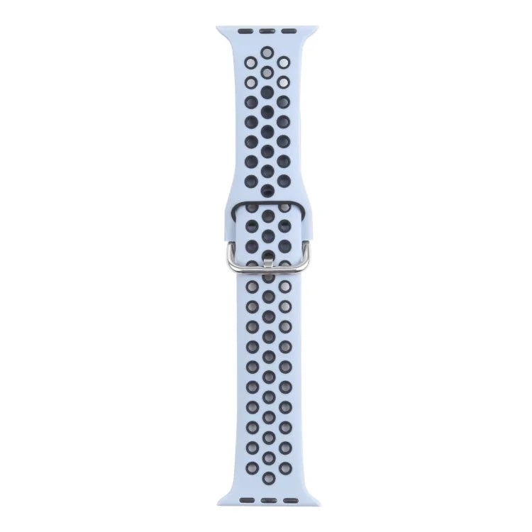 금속 버클 실리콘 교체 시계줄, Apple Watch 시리즈용, 7 41mm / 6 & SE & 5 & 4 40mm / 3 & 2 & 1 38mm, 7 45mm / 6 & SE & 5 & 4 44mm / 3 & 2 & 1 42mm