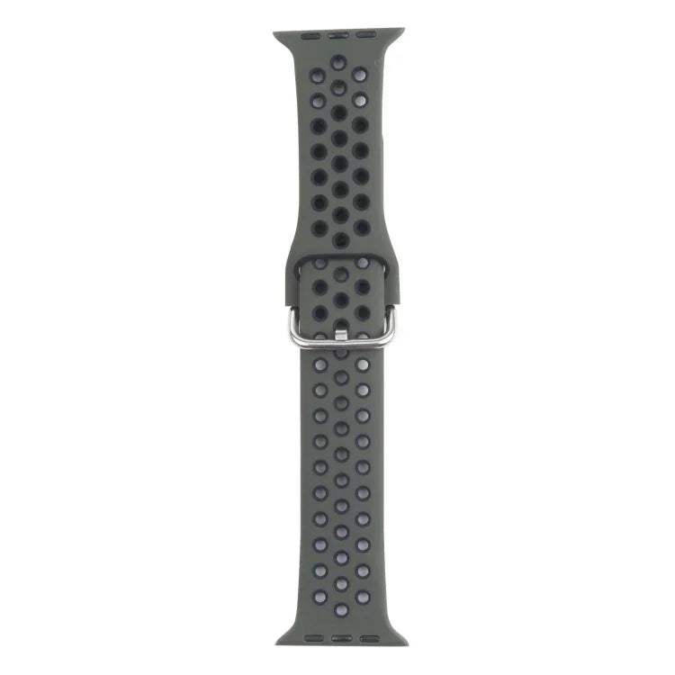 금속 버클 실리콘 교체 시계줄, Apple Watch 시리즈용, 7 41mm / 6 & SE & 5 & 4 40mm / 3 & 2 & 1 38mm, 7 45mm / 6 & SE & 5 & 4 44mm / 3 & 2 & 1 42mm
