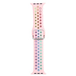 금속 버클 실리콘 교체 시계줄, Apple Watch 시리즈용, 7 41mm / 6 & SE & 5 & 4 40mm / 3 & 2 & 1 38mm, 7 45mm / 6 & SE & 5 & 4 44mm / 3 & 2 & 1 42mm