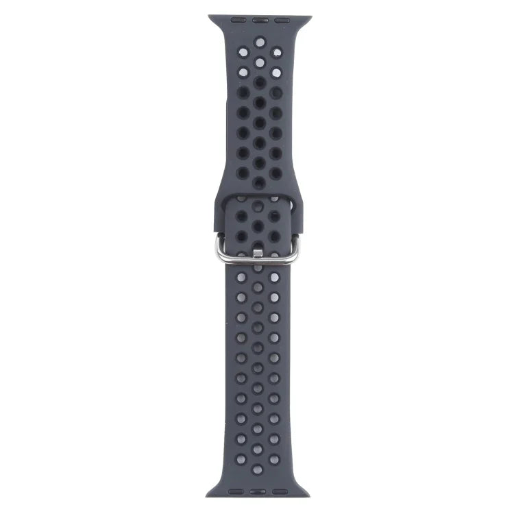 금속 버클 실리콘 교체 시계줄, Apple Watch 시리즈용, 7 41mm / 6 & SE & 5 & 4 40mm / 3 & 2 & 1 38mm, 7 45mm / 6 & SE & 5 & 4 44mm / 3 & 2 & 1 42mm