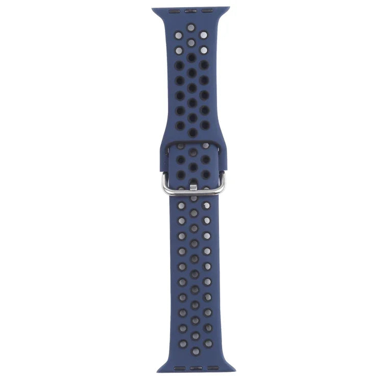금속 버클 실리콘 교체 시계줄, Apple Watch 시리즈용, 7 41mm / 6 & SE & 5 & 4 40mm / 3 & 2 & 1 38mm, 7 45mm / 6 & SE & 5 & 4 44mm / 3 & 2 & 1 42mm