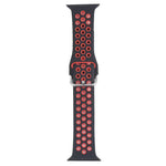 금속 버클 실리콘 교체 시계줄, Apple Watch 시리즈용, 7 41mm / 6 & SE & 5 & 4 40mm / 3 & 2 & 1 38mm, 7 45mm / 6 & SE & 5 & 4 44mm / 3 & 2 & 1 42mm