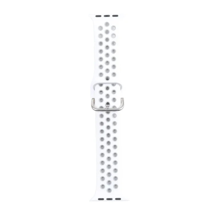 금속 버클 실리콘 교체 시계줄, Apple Watch 시리즈용, 7 41mm / 6 & SE & 5 & 4 40mm / 3 & 2 & 1 38mm, 7 45mm / 6 & SE & 5 & 4 44mm / 3 & 2 & 1 42mm