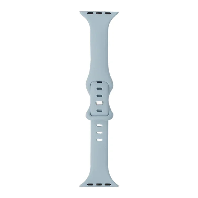 Slimming 8-buckle Silicone Replacement Strap Watchband, For Apple Watch Series 7  41mm / & 6 & SE & 5 & 4 40mm, For Apple Watch Series  7  45mm / & 6 & SE & 5 & 4 44mm